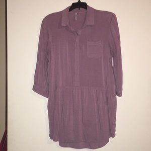 Soft purple tunic length shirt